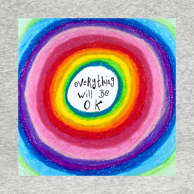 Everything will be Ok  Rainbow Mandala by MyCraftyNell